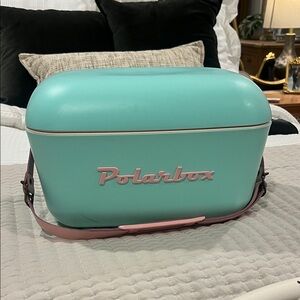 Polarbox Mint Green Cooler with Pink Accents (Never been used)